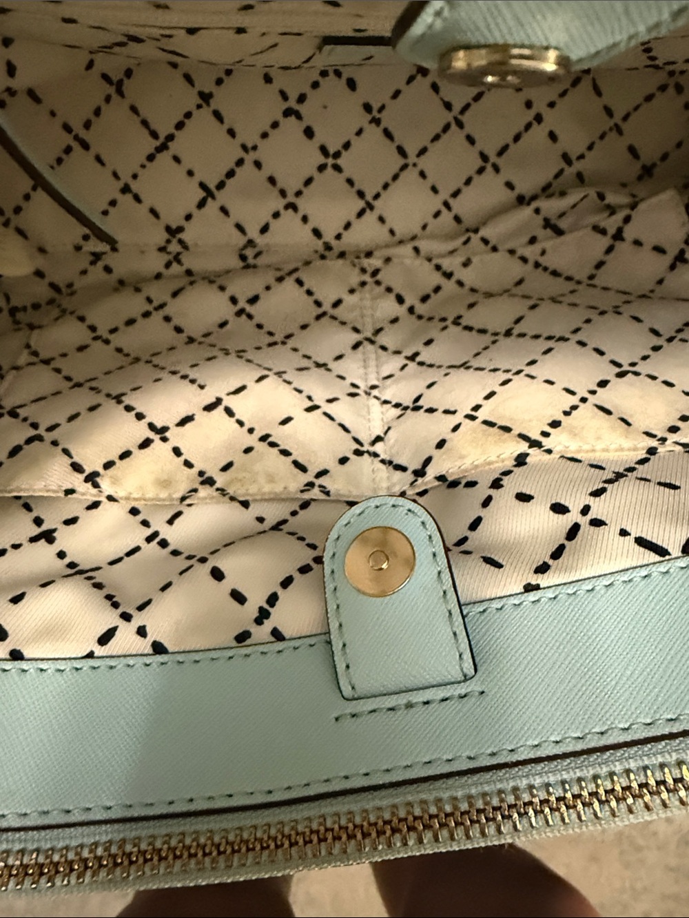 kate spade Pale Blue Structured Satchel with Matching Wallet - Picture 7 of 14